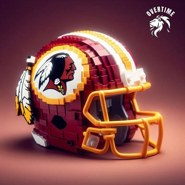 NFL Team Building Block Helmet - Collectible Football Helmet Construction Toy for Kids & Fans