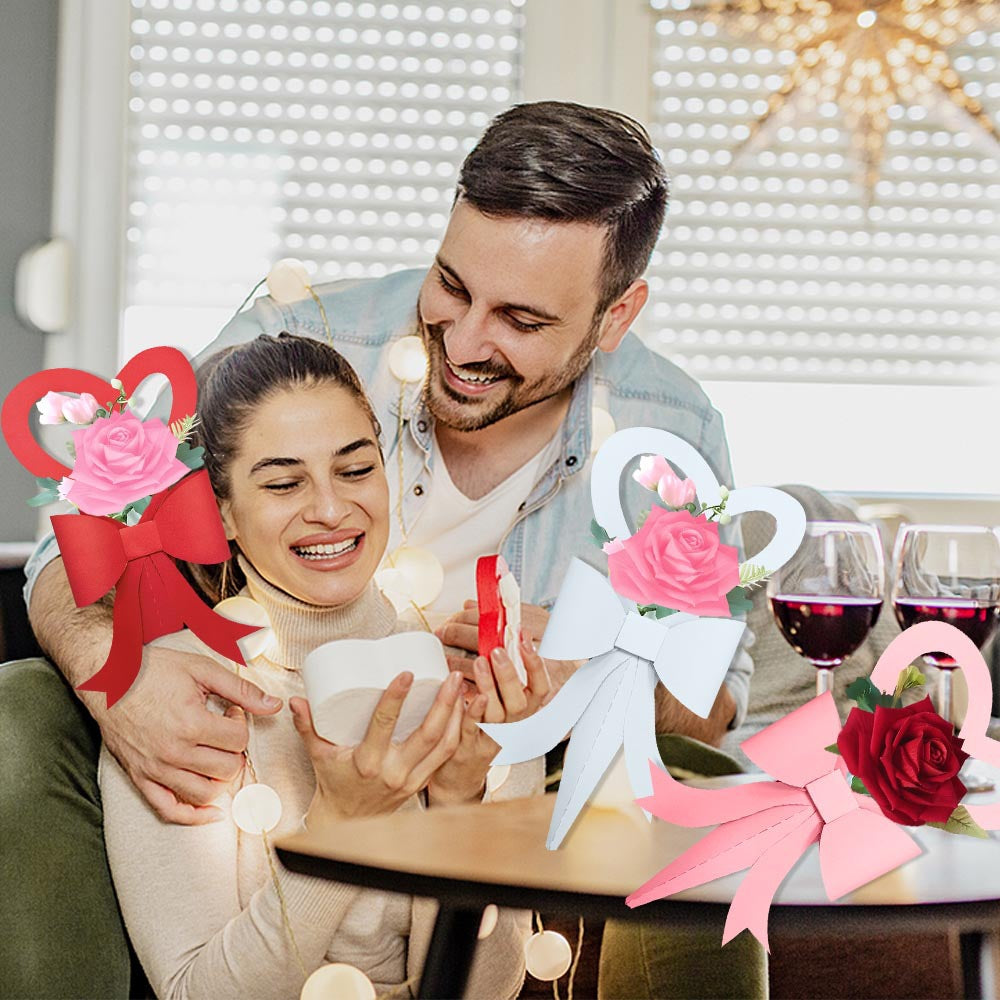 DIY Flower Bouquet Packaging Set with Bow Romantic Gift Wrap for Flowers