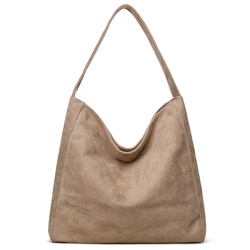 Retro Woolen Tote Bag Urban Simplicity Style for Daily Use