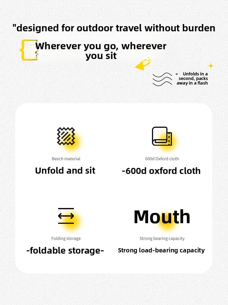 Portable Folding Moon Chair - Carbon Steel Outdoor Camping Chair with Fabric Cover (Low-Back & High-Back Options)