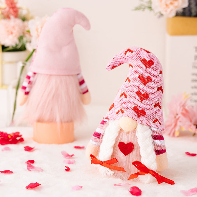 Valentines Day Couple Doll Plush Ornament Romantic Cloth Decorative Gift