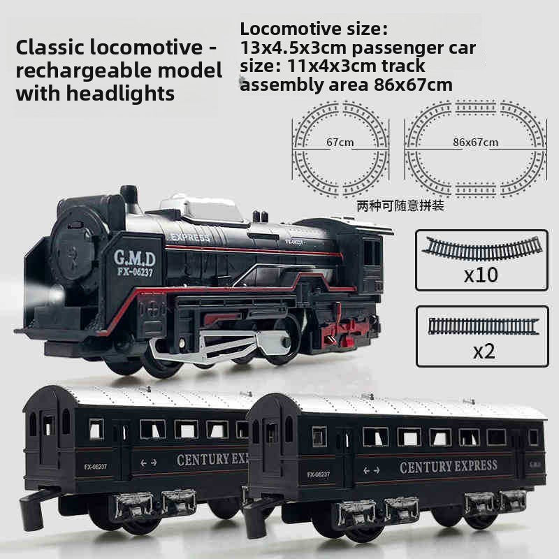 Electric Train Set with Realistic Movement and Track Layouts Battery or Rechargeable