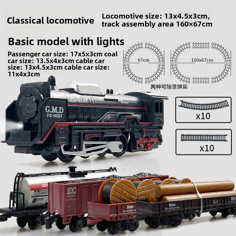 Electric Train Set with Realistic Movement and Track Layouts Battery or Rechargeable