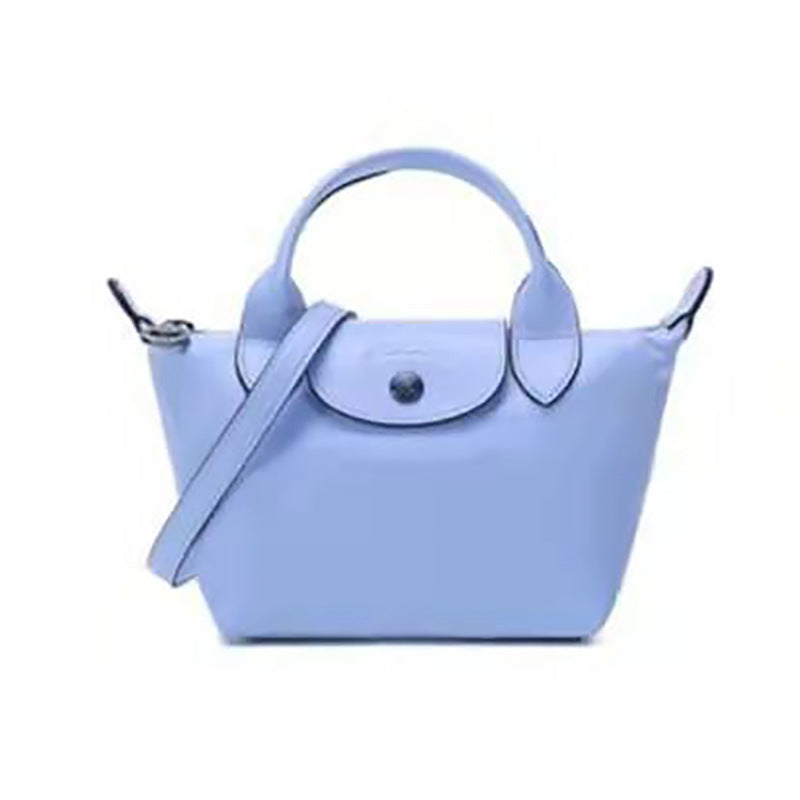 Lambskin Dumpling Shoulder Bag Small PU Leather Crossbody Handbag with Mobile and ID Pockets, Trendy Street Style