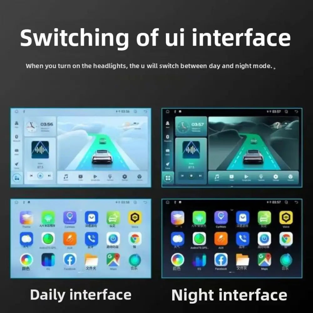 9-10’’ Android Car Navigation System GPS + Wireless CarPlay Touchscreen Universal Fit - Automotive Accessories & Parts