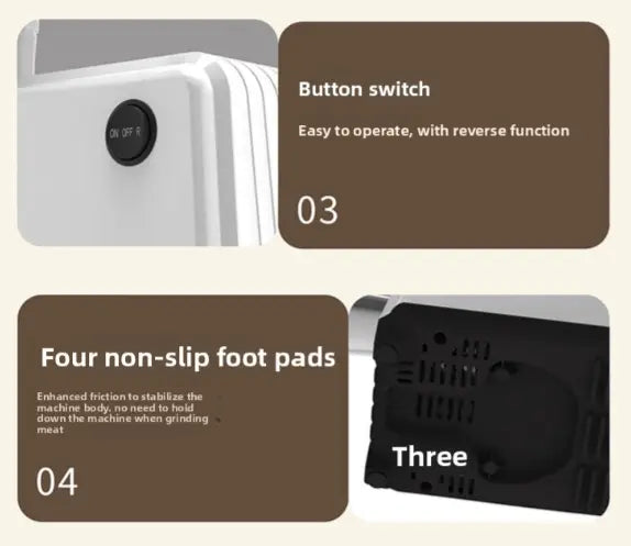 Multifunction Electric Meat Grinder and Sausage Stuffer with Plates