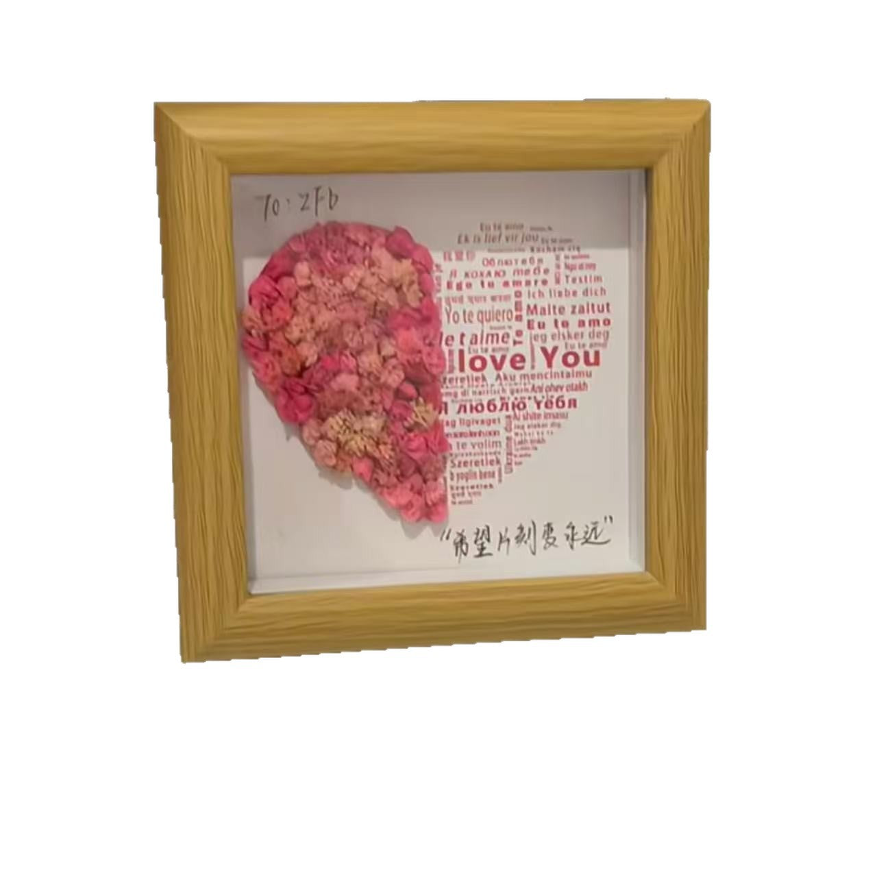 Handmade Preserved Flower Photo Frame DIY Wooden Keepsake Gift