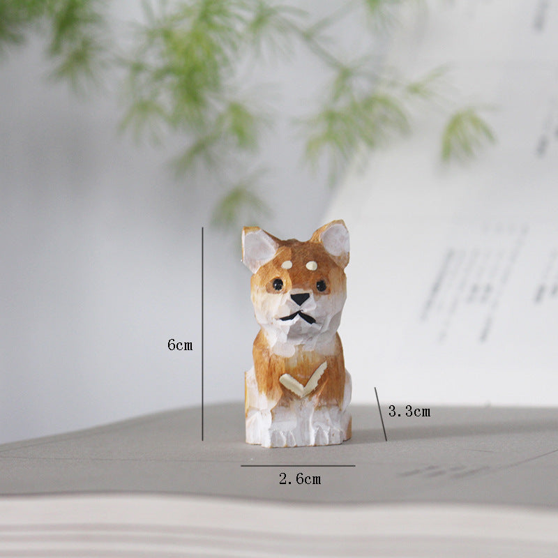 Handcrafted Wooden Animal Ornament Basswood Table Decor & Pendant Keychain