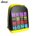 Smart LED Display Backpack Waterproof PU Laptop Bag for Travel, Advertising & Daily Use