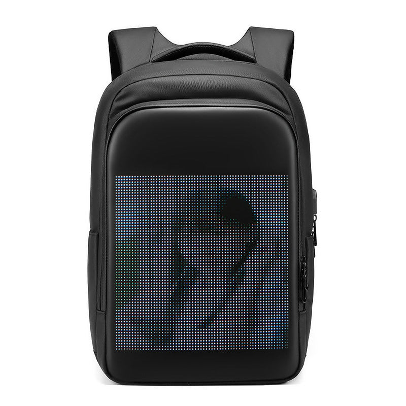 LED Display Backpack Waterproof Oxford Cloth, 20-35L High-Capacity Travel & Laptop Bag with Customizable Messaging