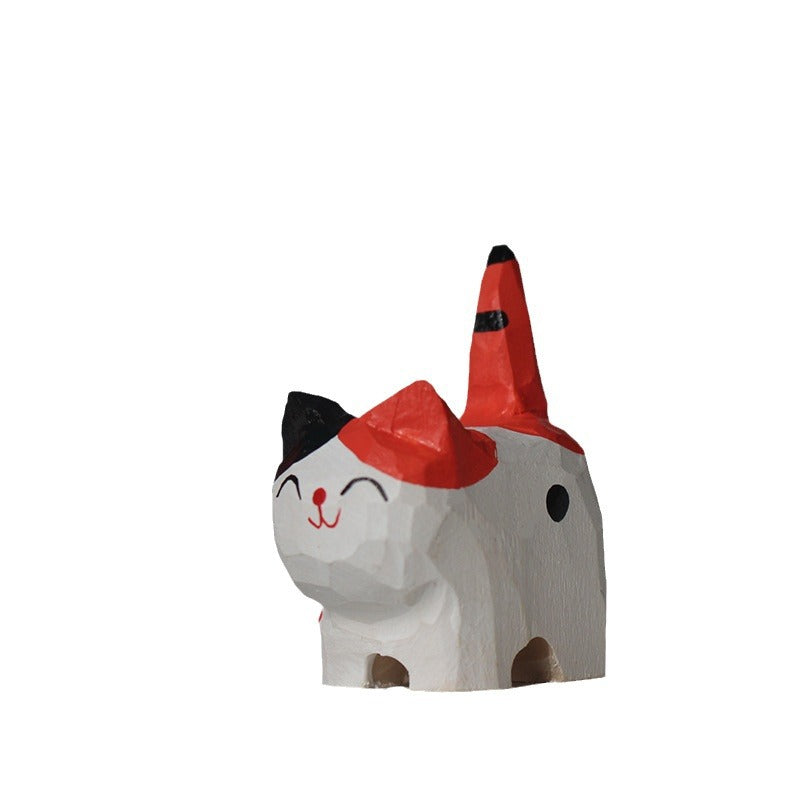 Handcrafted Wooden Animal Ornament Basswood Table Decor & Pendant Keychain