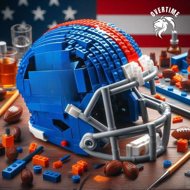 NFL Team Building Block Helmet - Collectible Football Helmet Construction Toy for Kids & Fans