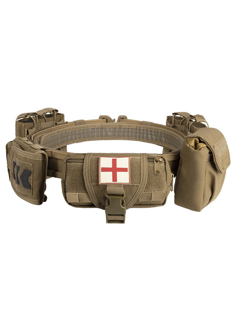 Six-Piece Tactical Waist Bag Set Durable Nylon & Canvas, Multifunctional Outdoor, Military, and Travel Utility Pouches