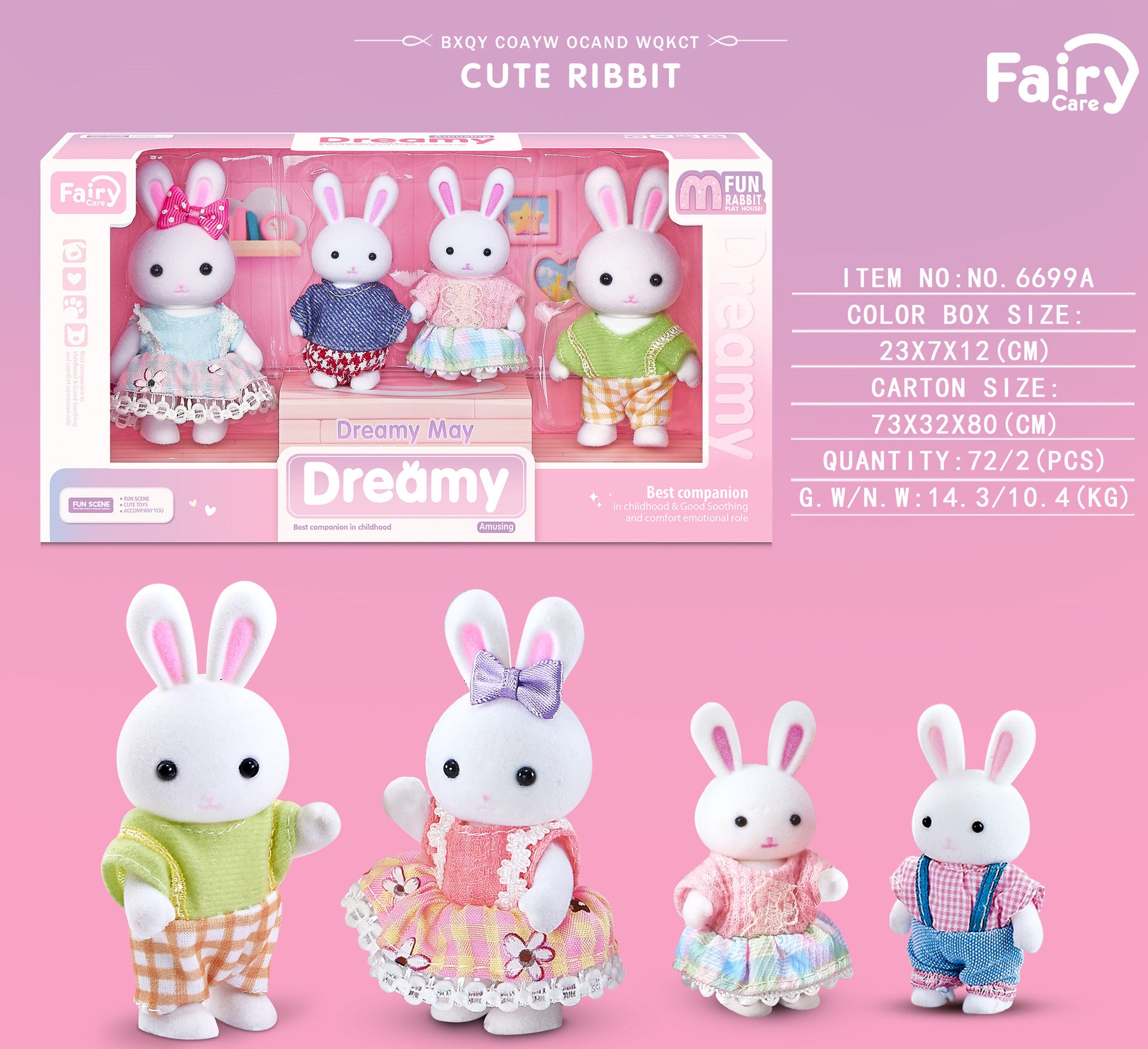 Rabbit-Themed Miniature Dressing Table Playset for Kids Imaginative Role-Play Toys