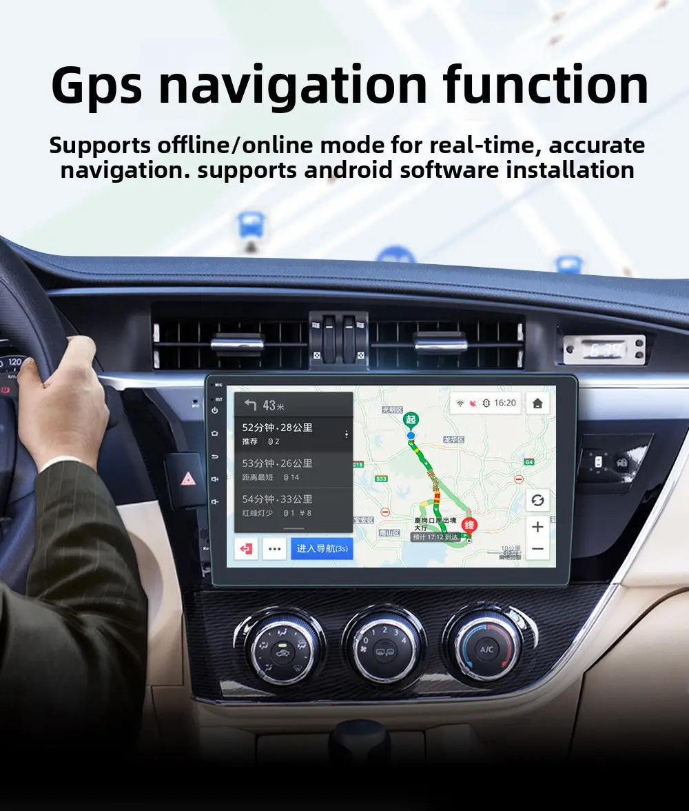 9 /10 Android Car Stereo GPS Navigation WiFi Bluetooth Touch Screen Radio Universal