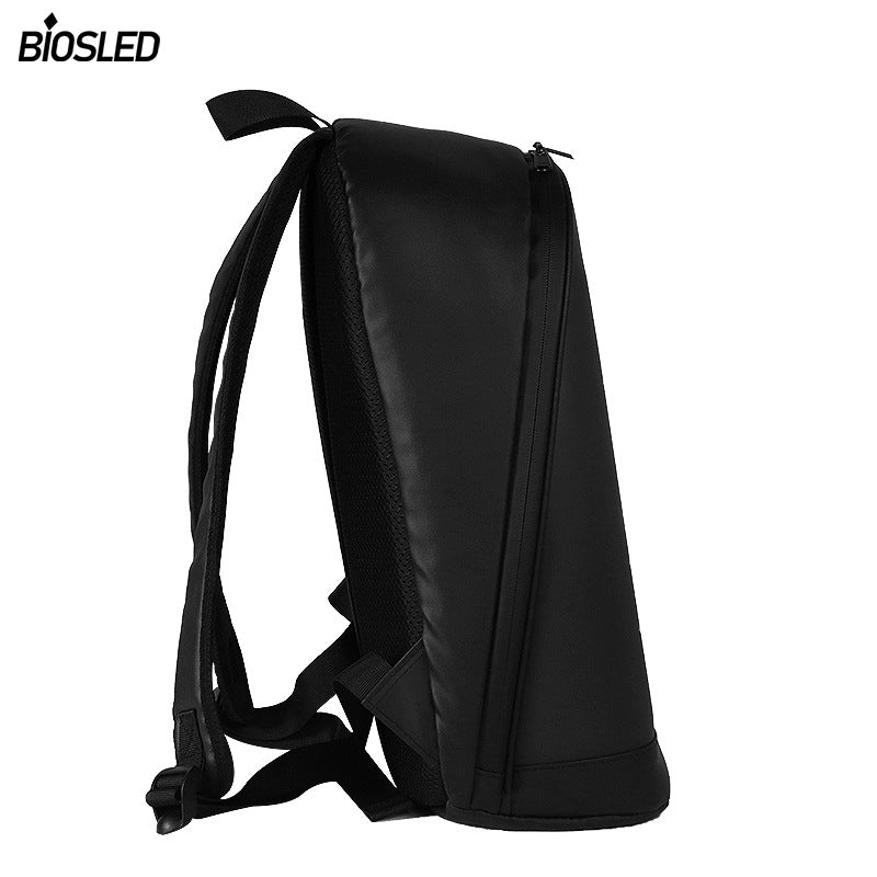 Smart LED Display Backpack Waterproof PU Laptop Bag for Travel, Advertising & Daily Use