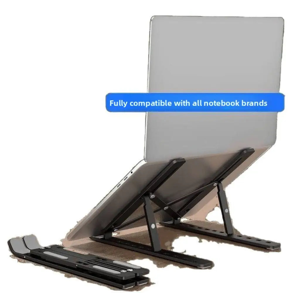 Adjustable Foldable Laptop Stand with Cooling Design - 10-Level Aluminum Ergonomic Laptop & Tablet Holder - Consumer