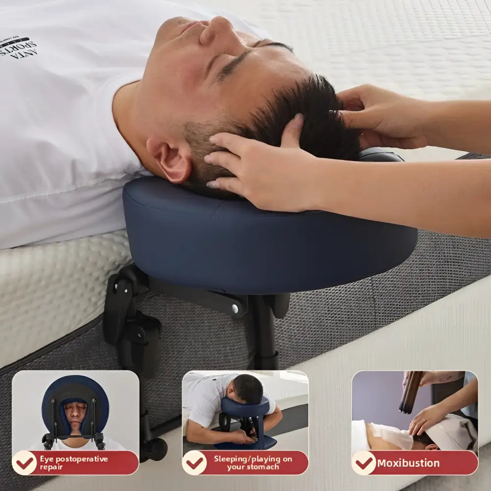 Suspended Face Down Pillow with Headrest - Adjustable Mattress Support Cushion for Beauty Treatments & Post-Surgery