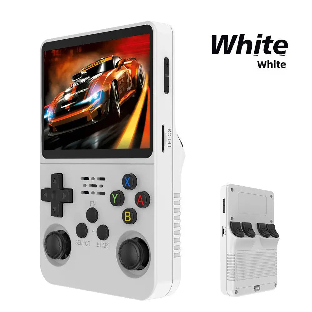 Android Retro Handheld Game Console - 3.5- Portable Gaming Device with PS1 & Arcade Support (64GB/128GB) - White64g