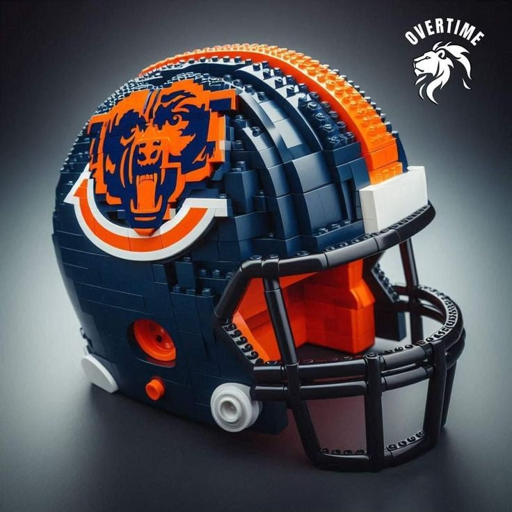 NFL Team Building Block Helmet - Collectible Football Helmet Construction Toy for Kids & Fans