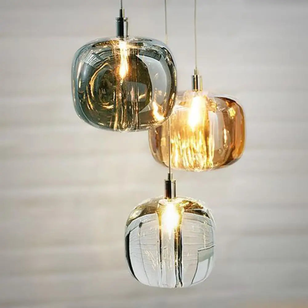 Modern Smart Crystal Pendant Light in Amber and Silver finishes - Home Decor