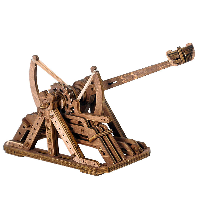 Wooden STEM 3D Puzzle Kit DIY Ancient War Machine Model, Educational Catapult & Crossbow Assembly Toy for Teens and Adults