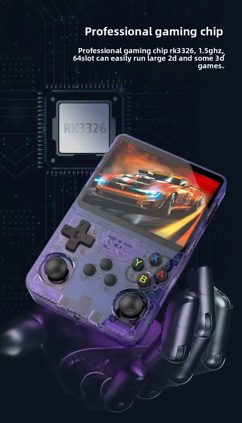 Android Retro Handheld Game Console - 3.5- Portable Gaming Device with PS1 & Arcade Support (64GB/128GB)