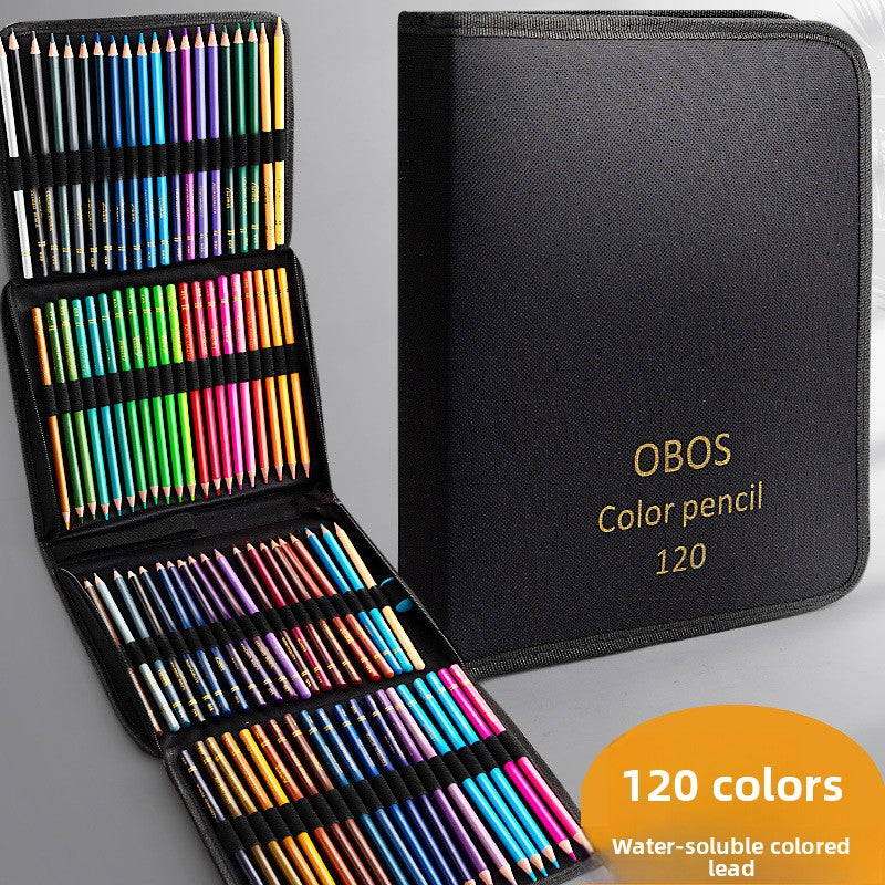 200-Color Oil-Based Colored Pencil Set - Professional Art Supplies with Cloth Bag for Sketching, Drawing, and Coloring