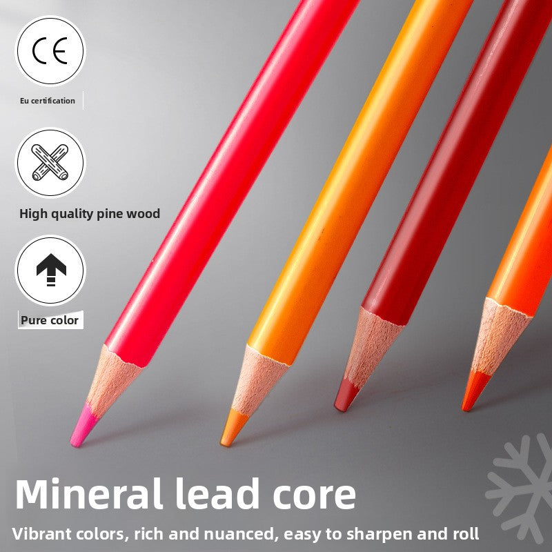 200-Color Oil-Based Colored Pencil Set - Professional Art Supplies with Cloth Bag for Sketching, Drawing, and Coloring