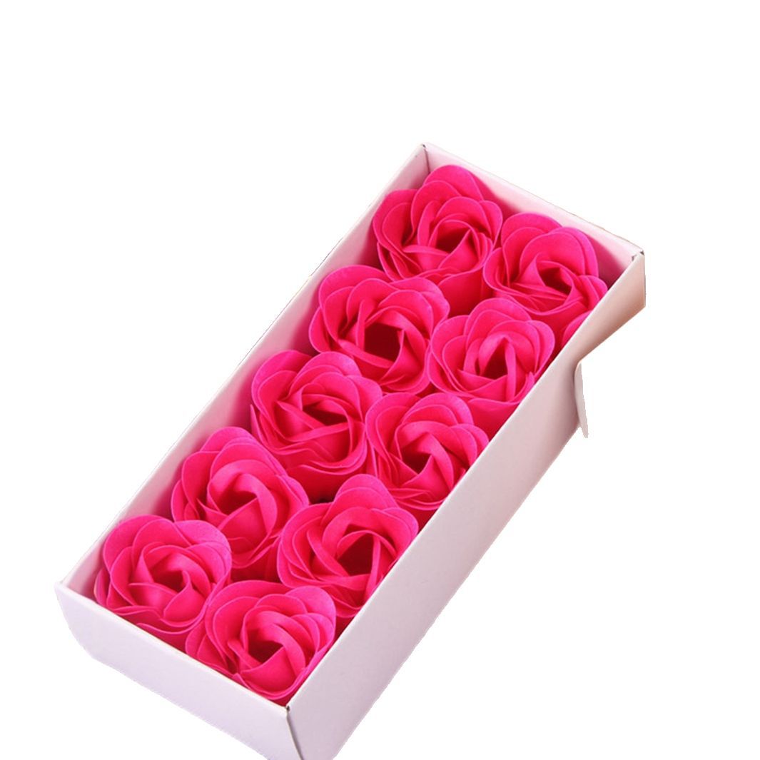 Double Heart Rose Soap Flowers Gift Box Scented Eternal Soap Roses for Valentines Day & Christmas