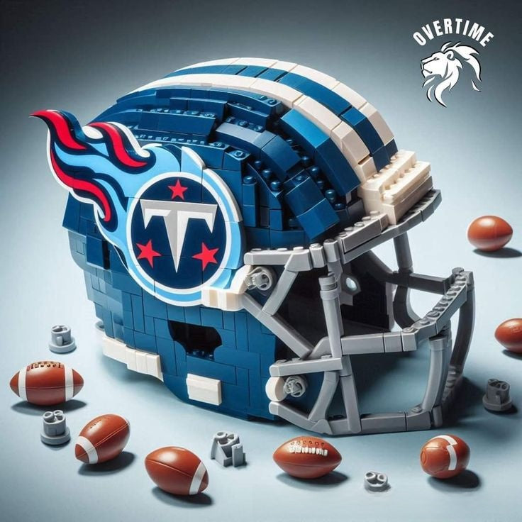 NFL Team Building Block Helmet - Collectible Football Helmet Construction Toy for Kids & Fans