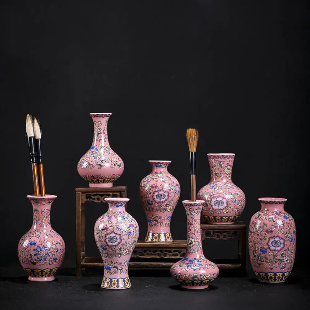 Blue and White Porcelain Ceramic Vase - New Chinese Style Decorative Mini Floral Vase for Home & Office - Gifts for All