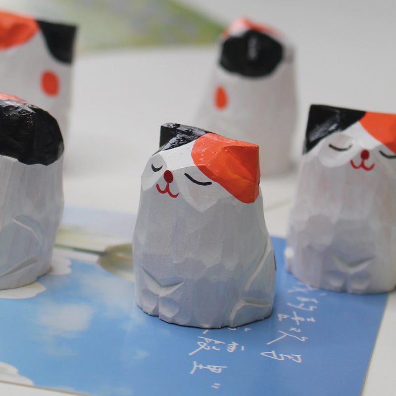 Handcrafted Wooden Animal Ornament Basswood Table Decor & Pendant Keychain