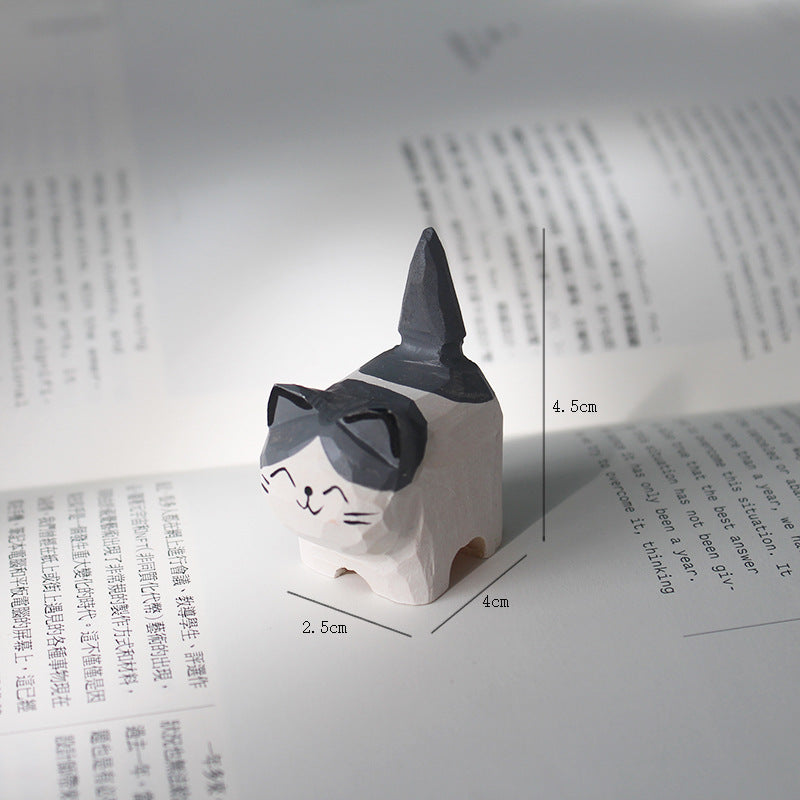 Handcrafted Wooden Animal Ornament Basswood Table Decor & Pendant Keychain