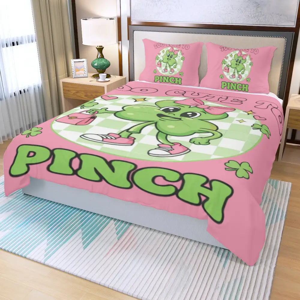 St. Patrick’s Day Clover Duvet Cover Set with Zipper Closure - Celebrate St. Patrick’s Day without overspending. Shop