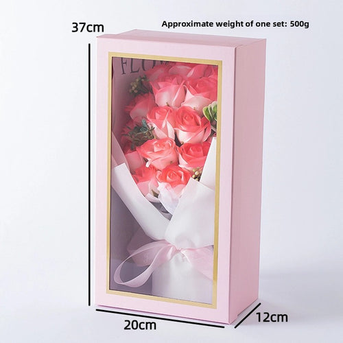 18-Piece Soap Rose Bouquet in Gift Box | Long-Lasting Valentines, Birthday & Christmas Flowers