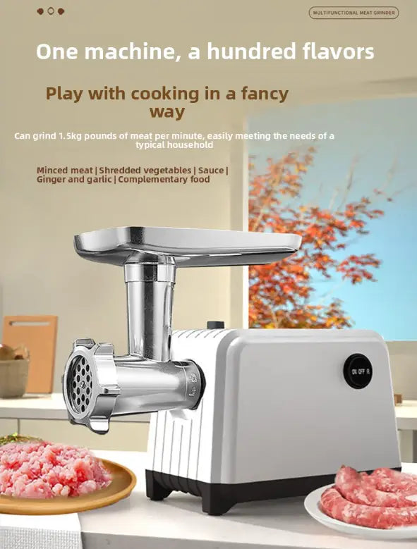 Multifunction Electric Meat Grinder and Sausage Stuffer with Plates