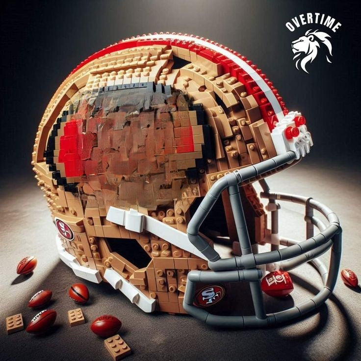 NFL Team Building Block Helmet - Collectible Football Helmet Construction Toy for Kids & Fans