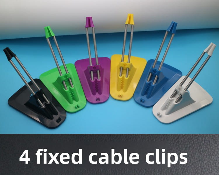 Desktop Cable Organizer Clip - ABS Mouse & Keyboard Wire Holder for Tidy Desk Setup (Multi-Color Options)
