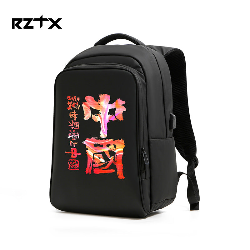 LED Display Backpack Waterproof Oxford Cloth, 20-35L High-Capacity Travel & Laptop Bag with Customizable Messaging