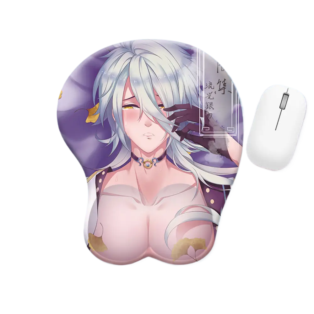 Cartoon Silicone Mouse Pad with Ergonomic Wrist Rest - Comfortable Gaming & Office Mouse Mat - Folded Blister