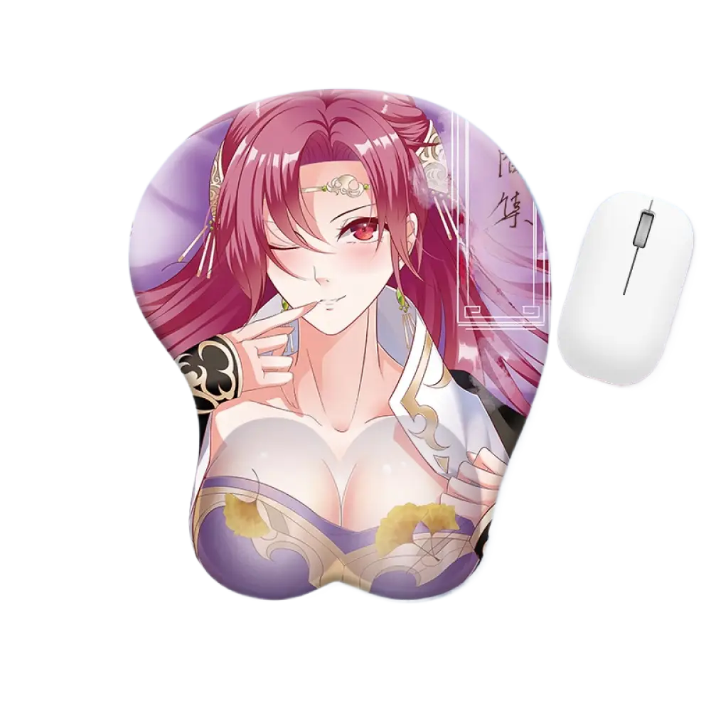 Cartoon Silicone Mouse Pad with Ergonomic Wrist Rest - Comfortable Gaming & Office Mouse Mat - Folded Blister