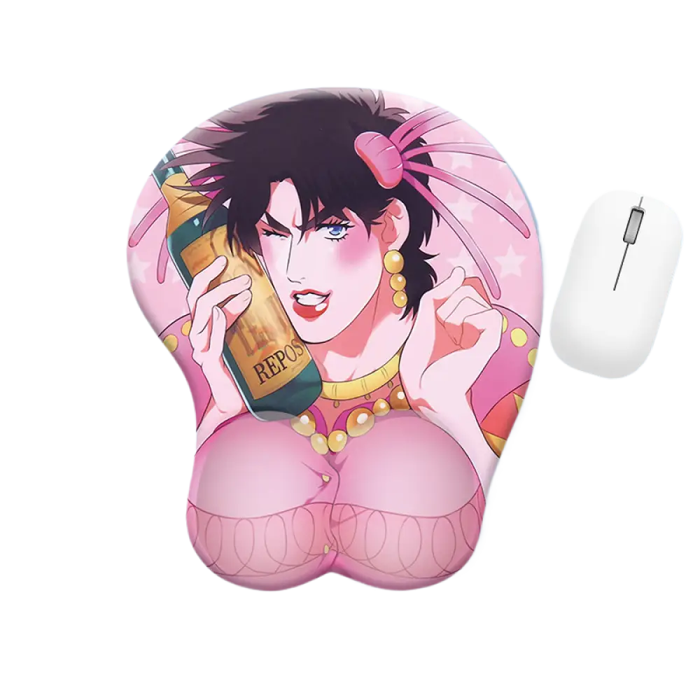 Cartoon Silicone Mouse Pad with Ergonomic Wrist Rest - Comfortable Gaming & Office Mouse Mat - Folded Blister
