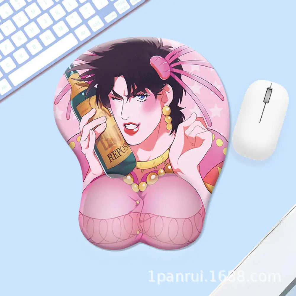 Cartoon Silicone Mouse Pad with Ergonomic Wrist Rest - Comfortable Gaming & Office Mouse Mat - Gaming Electronics