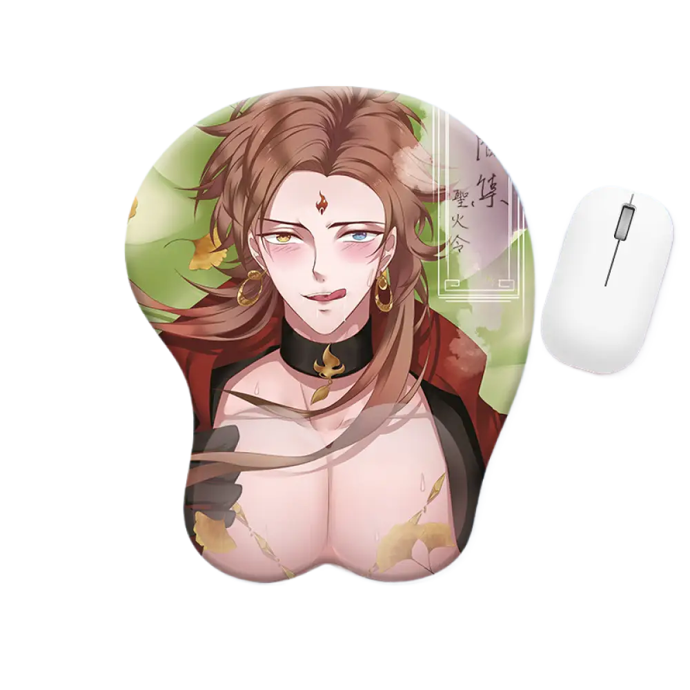 Cartoon Silicone Mouse Pad with Ergonomic Wrist Rest - Comfortable Gaming & Office Mouse Mat - Folded Blister