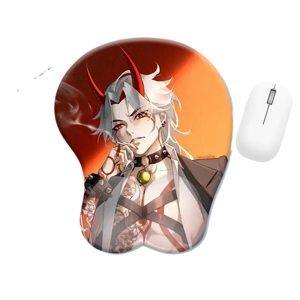 Cartoon Silicone Mouse Pad with Ergonomic Wrist Rest - Comfortable Gaming & Office Mouse Mat - OPP Bag / ML013-Evil