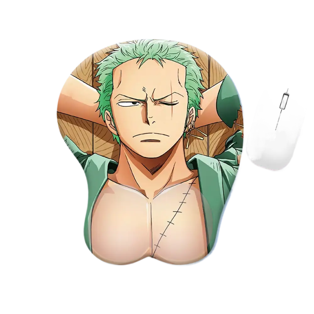 Cartoon Silicone Mouse Pad with Ergonomic Wrist Rest - Comfortable Gaming & Office Mouse Mat - Folded Blister