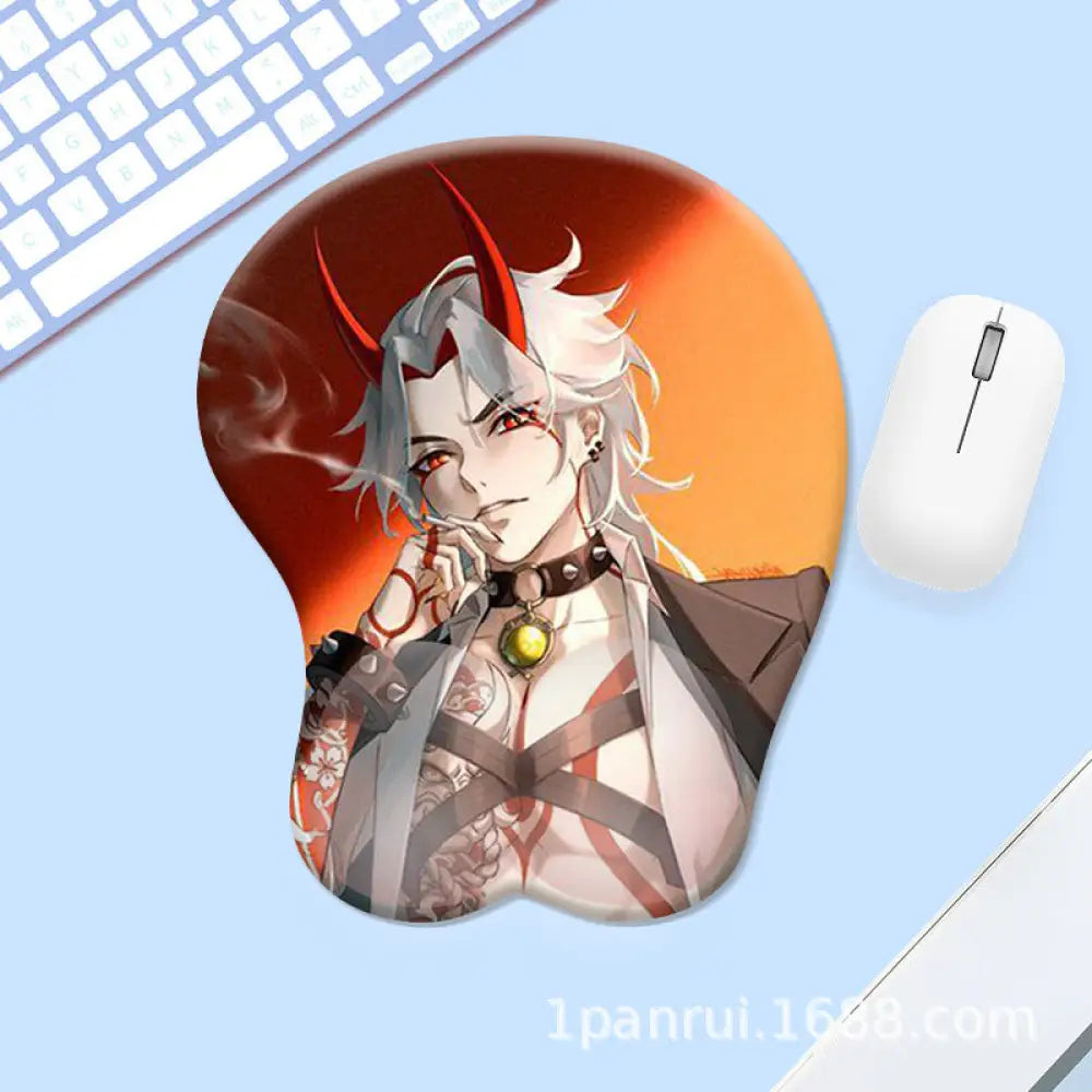 Cartoon Silicone Mouse Pad with Ergonomic Wrist Rest - Comfortable Gaming & Office Mouse Mat - Gaming Electronics