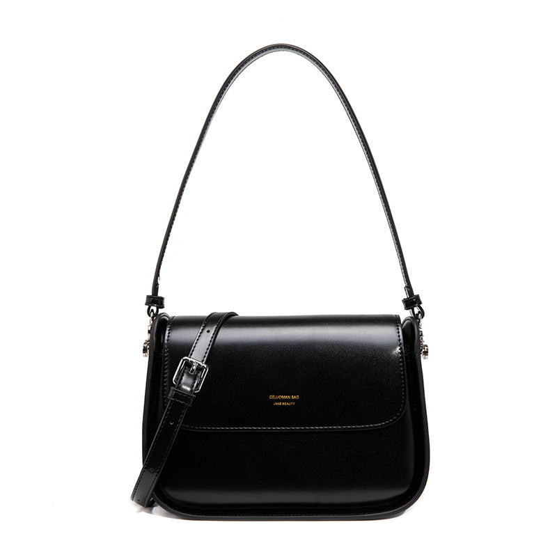 Retro Saddle Bag Timeless PU Crossbody Bag for Everyday Use
