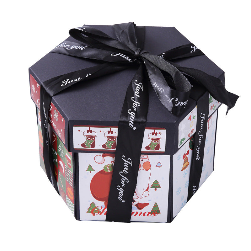 Hexagonal Explosion Box DIY Multi-Layer Gift Box for Surprises